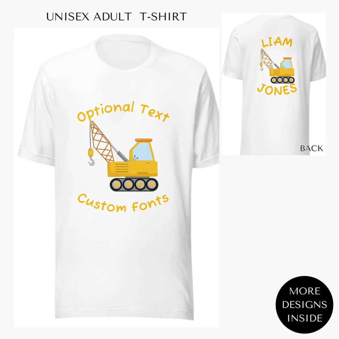 Yellow-Construction-Trucks-custom-men-unisex-adult-t-shirt-artfulane