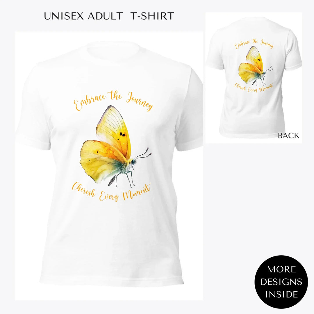 Beautiful-Watercolor-Butterflies-custom-women-unisex-adult-t-shirt-artfulane