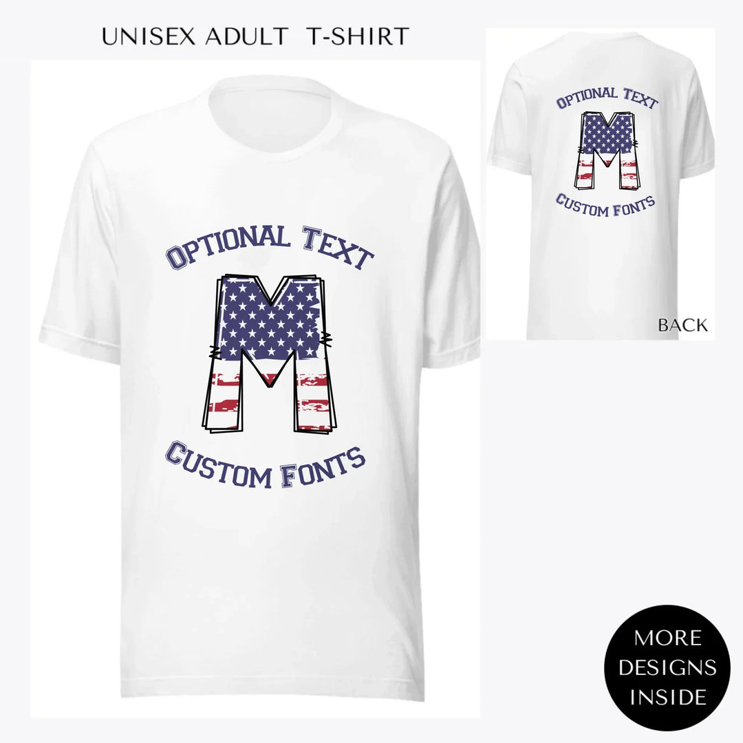 USA-Flag-Letter-Initial-custom-men-unisex-adult-t-shirt-artfulane