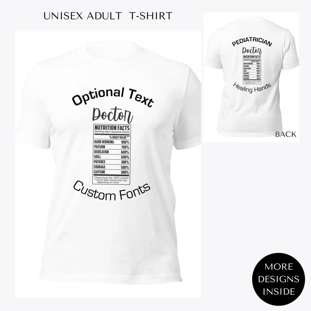 Professions-Nutrition-Facts-custom-women-unisex-adult-t-shirt-artfulane