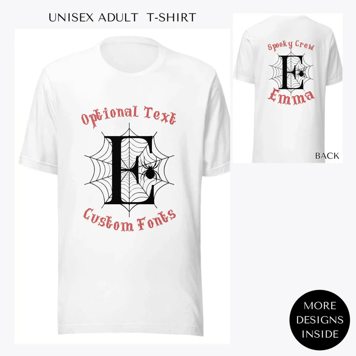 Spider-Web-Initial-custom-men-unisex-adult-t-shirt-artfulane