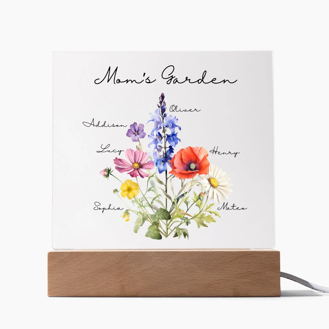 Custom-Watercolor-Birth-Month-Flower-Bouquet-Acrylic-Square-LED-Sign-artfulane