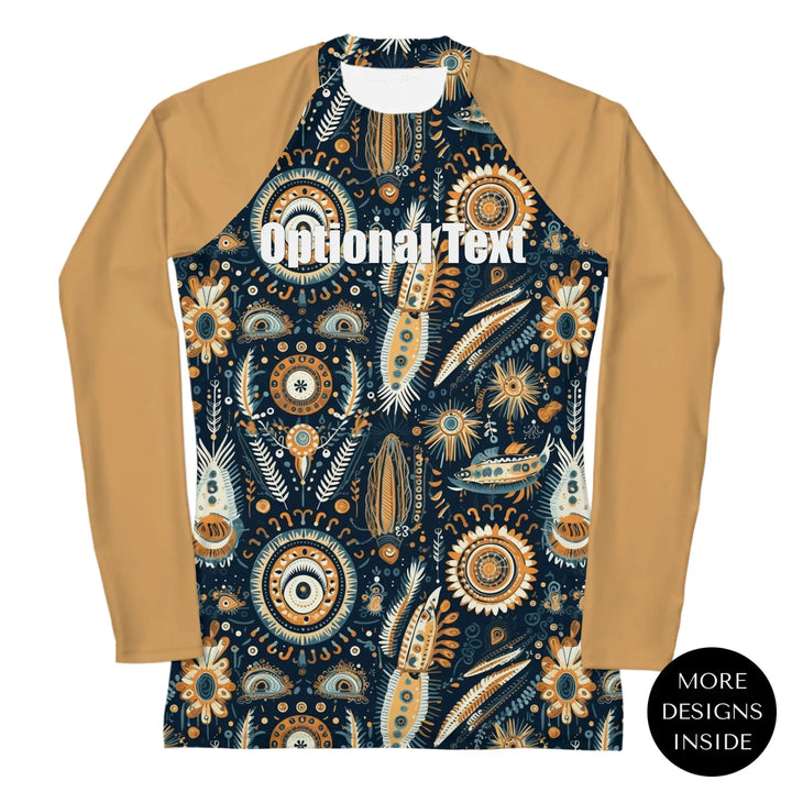 Custom Boho Chic Rash Guard - ART-RGD329