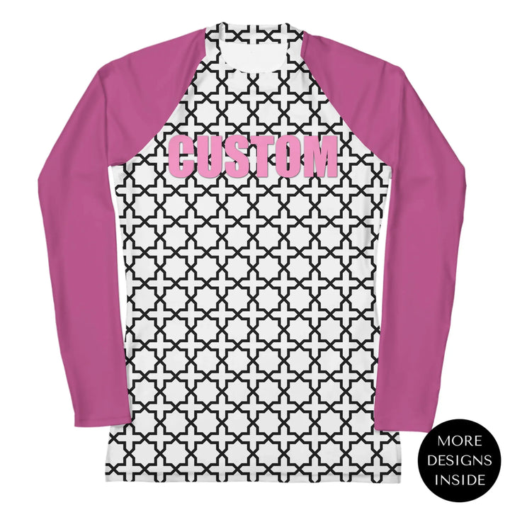 Custom Geometric Line Art Rash Guard - ART-RGD325