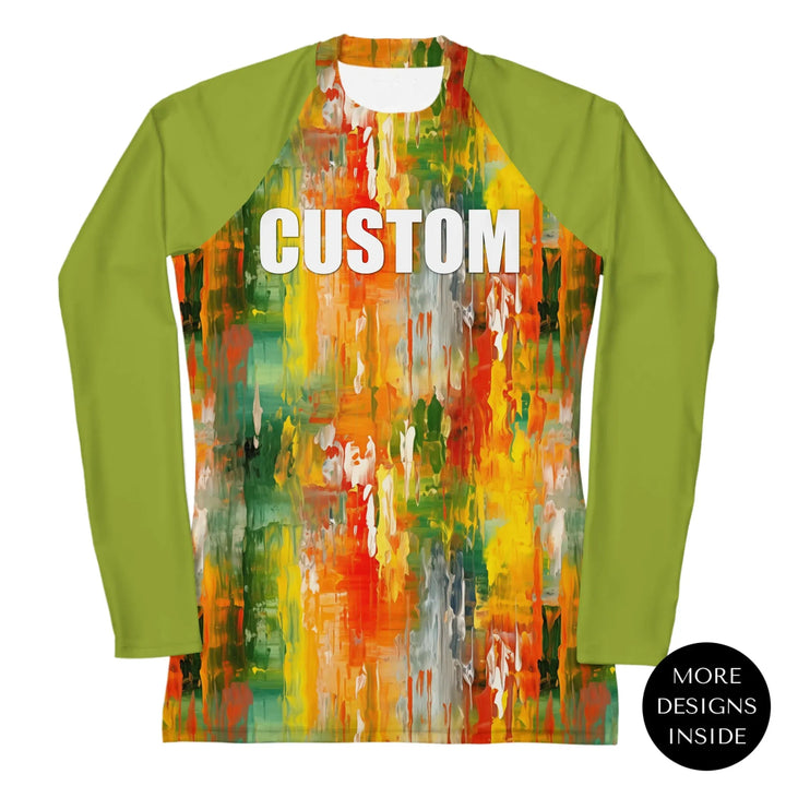 Custom Modern Abstract Rash Guard - Textured Abstract
