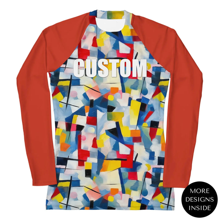 Custom Modern Abstract Rash Guard - Geometric Abstraction