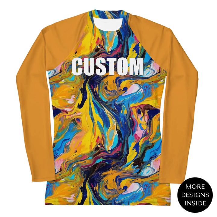 Custom Modern Abstract Rash Guard - Digital Abstract
