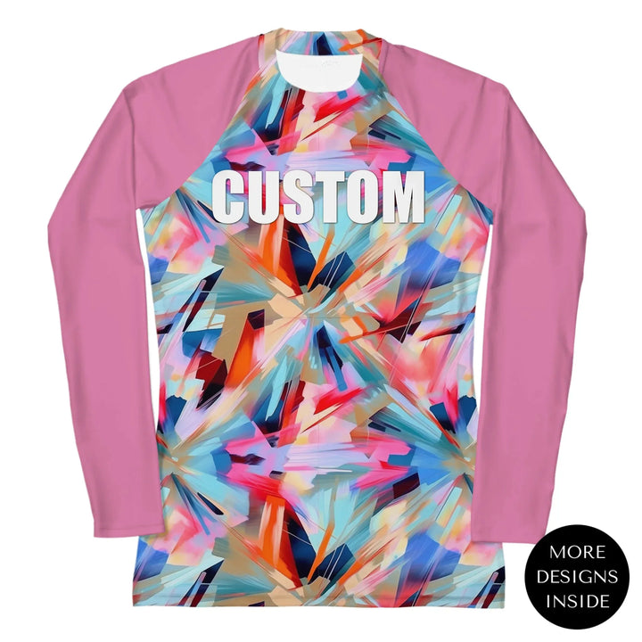 Custom Modern Abstract Rash Guard - Digital Abstract