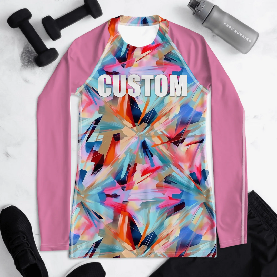 Custom Modern Abstract Rash Guard - Digital Abstract