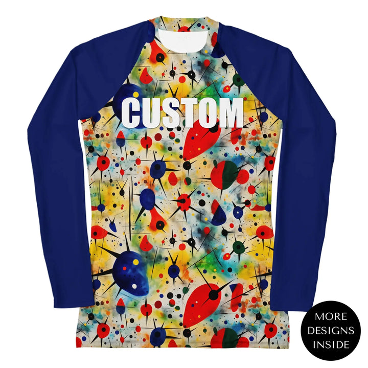 Custom Expressionist Abstract Rash Guard - Chaotic Patterns