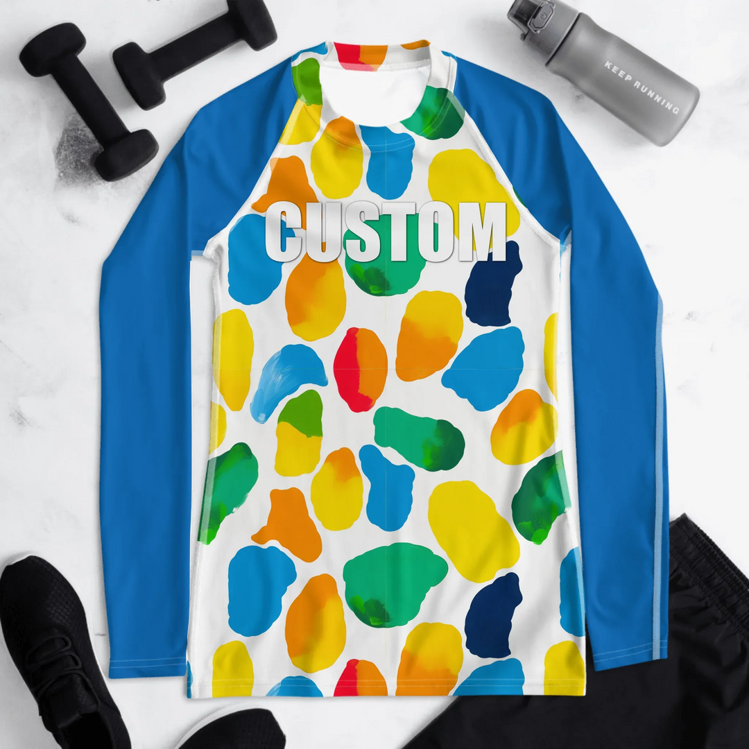 Custom Minimalist Abstract Rash Guard - Line Based Minimalism
