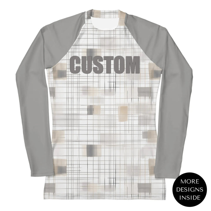 Custom Minimalist Abstract Rash Guard - Line Based Minimalism
