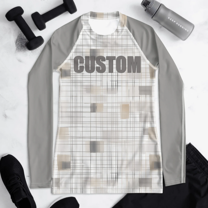 Custom Minimalist Abstract Rash Guard - Line Based Minimalism