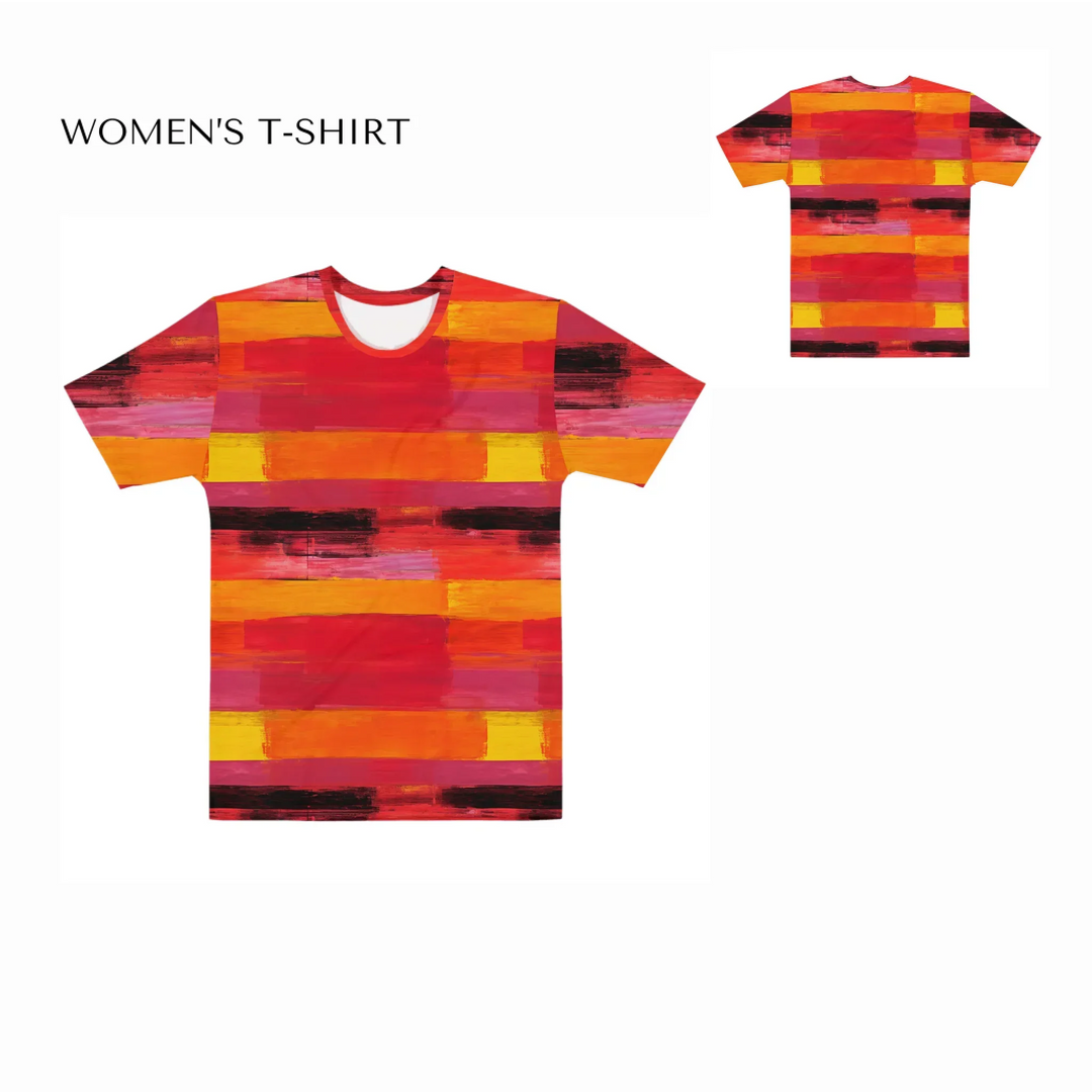 custom-modern-abstract-art-color-blocking-all-over-print-womens-crew-neck-t-shirt-front-and-back-artfulane