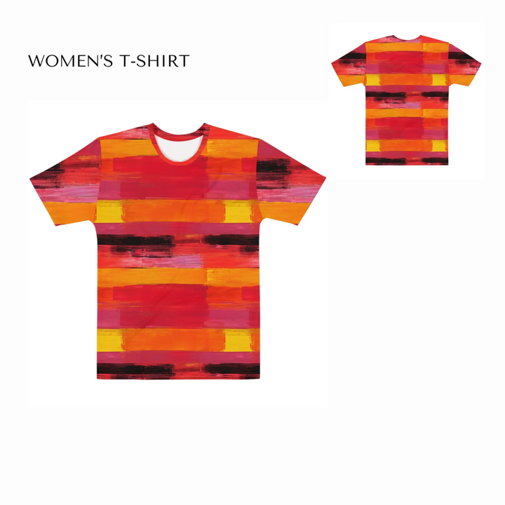 custom-modern-abstract-art-color-blocking-all-over-print-womens-crew-neck-t-shirt-front-and-back-artfulane