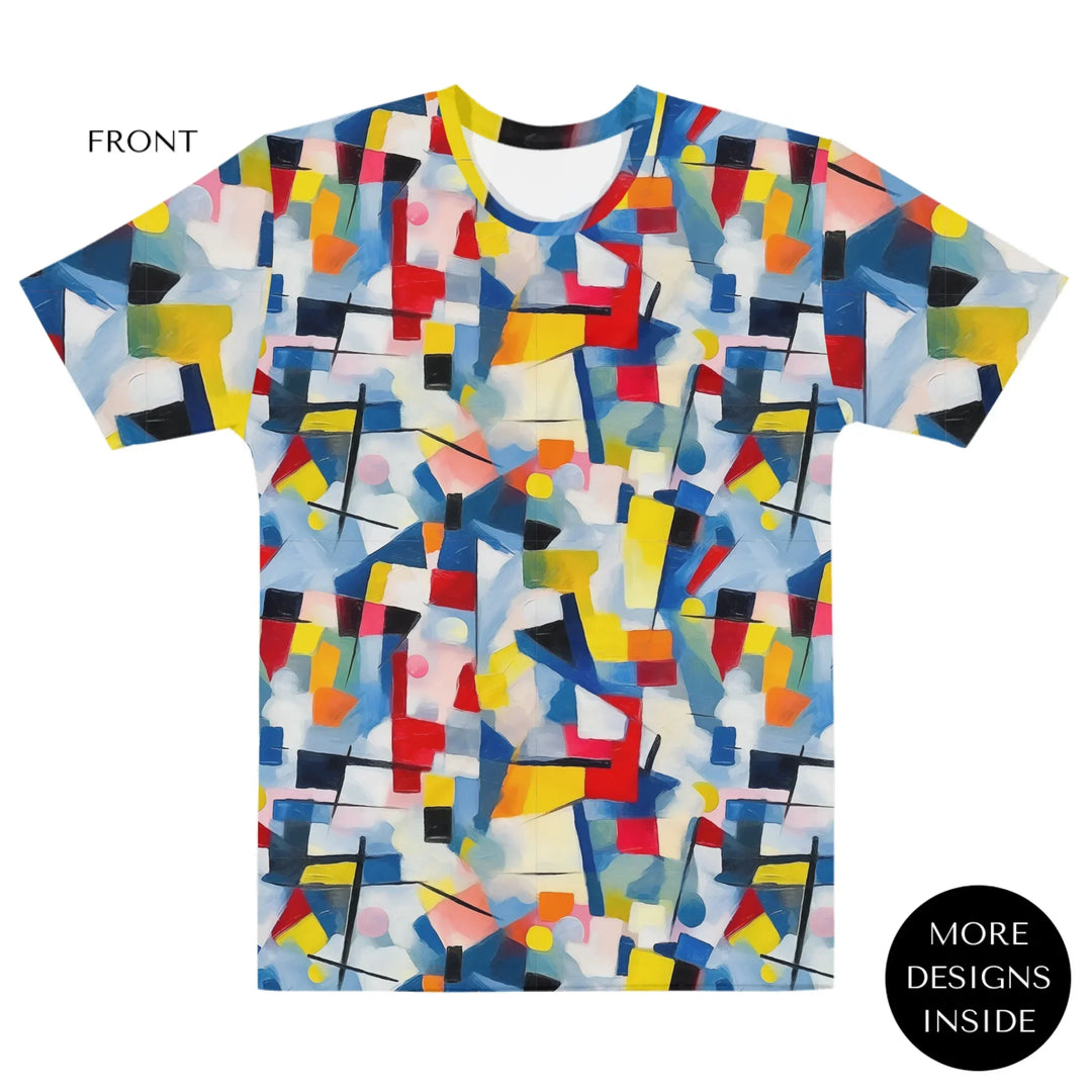 Custom-Modern-Geometric-Abstract-all-over-print-womens-crew-neck-t-shirt-artfulane