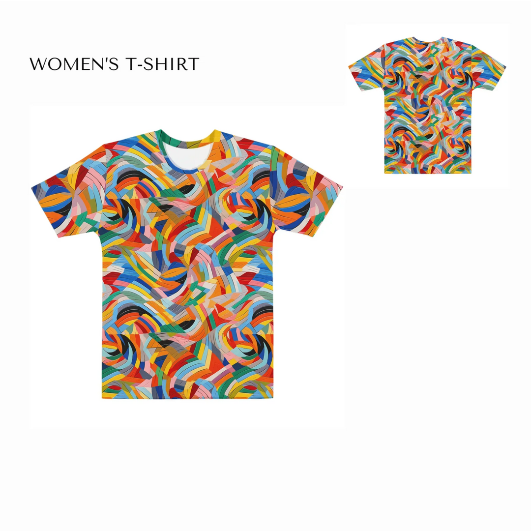 Custom-Modern-Geometric-Abstract-all-over-print-womens-crew-neck-t-shirt-front-and-back-artfulane