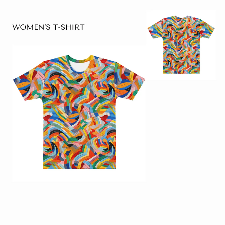 Custom-Modern-Geometric-Abstract-all-over-print-womens-crew-neck-t-shirt-front-and-back-artfulane