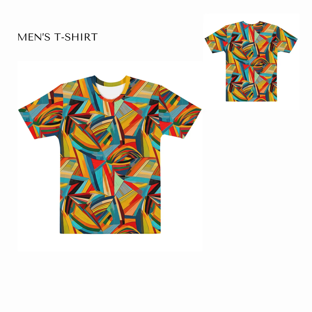 Custom-Modern-Geometric-Abstract-all-over-print-mens-crew-neck-t-shirt-front-and-back-artfulane