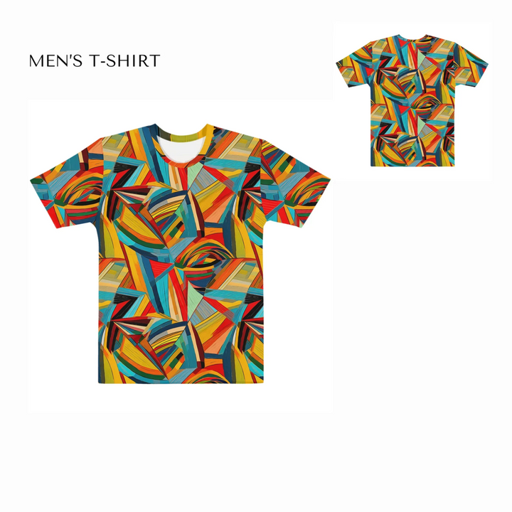 Custom-Modern-Geometric-Abstract-all-over-print-mens-crew-neck-t-shirt-front-and-back-artfulane