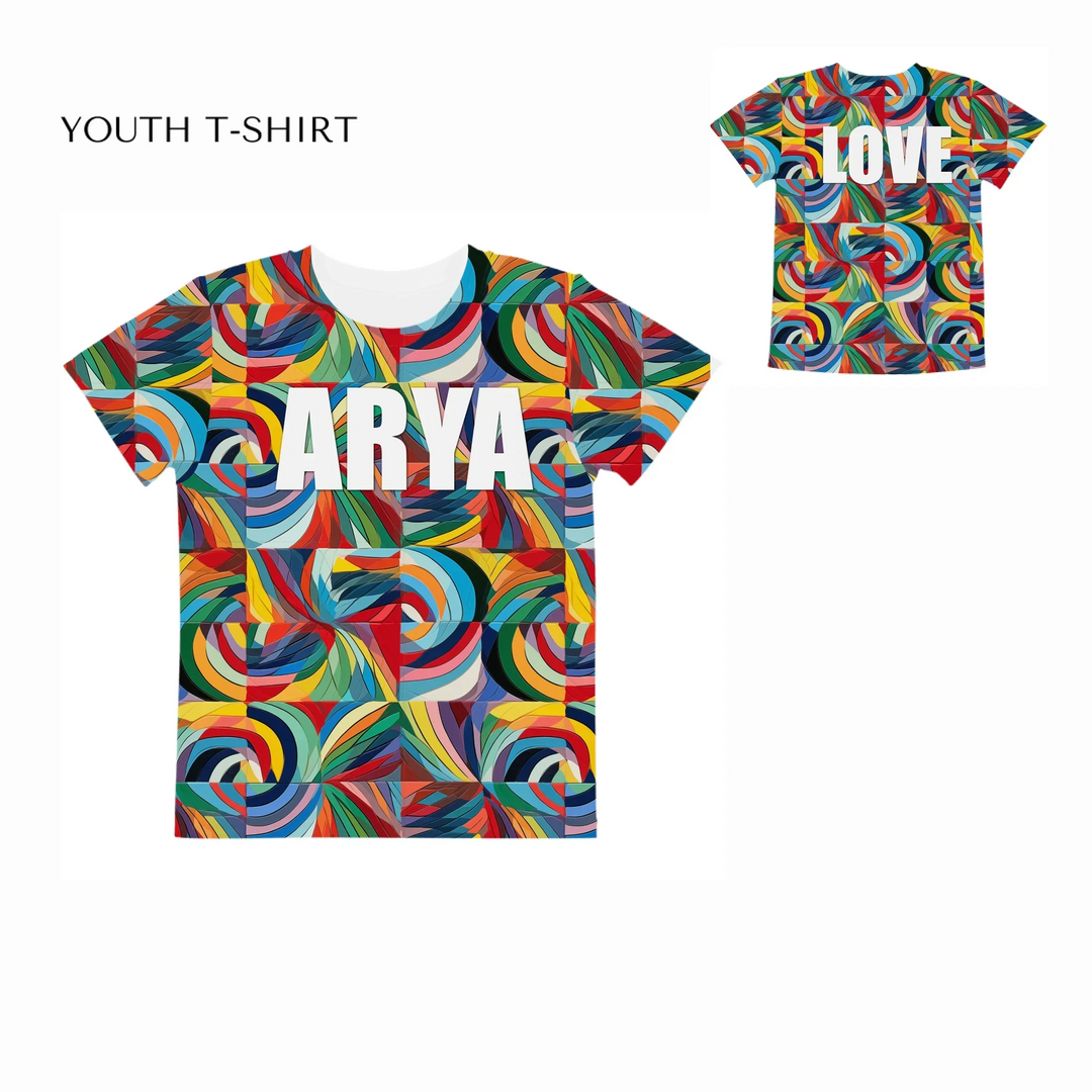 Custom-Modern-Geometric-Abstract-all-over-print-unisex-youth-crew-neck-t-shirt-front-and-back-artfulane
