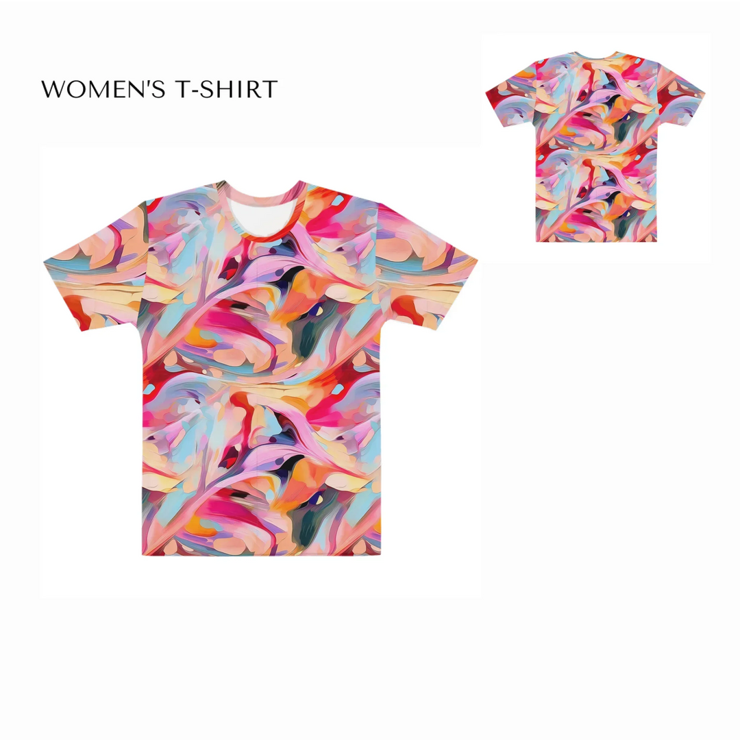 Custom-Modern-Digital-Abstract-all-over-print-womens-crew-neck-t-shirt-front-and-back-artfulane