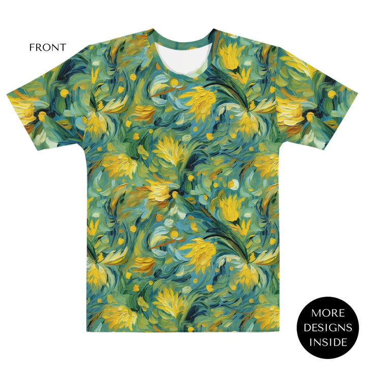 Custom-Expressionist-Abstract-all-over-print-womens-crew-neck-t-shirt-artfulane