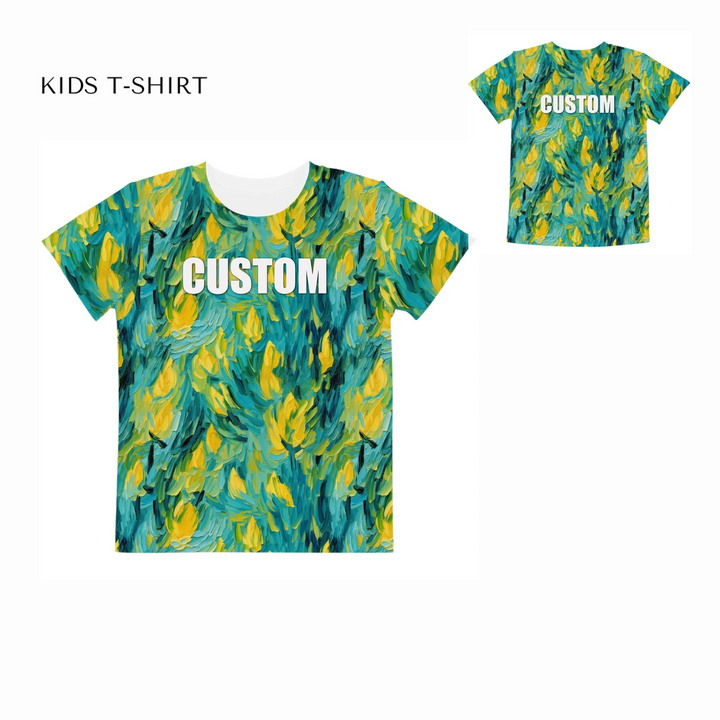 Custom-Expressionist-Abstract-all-over-print-unisex-kids-crew-neck-t-shirt-front-and-back-artfulane