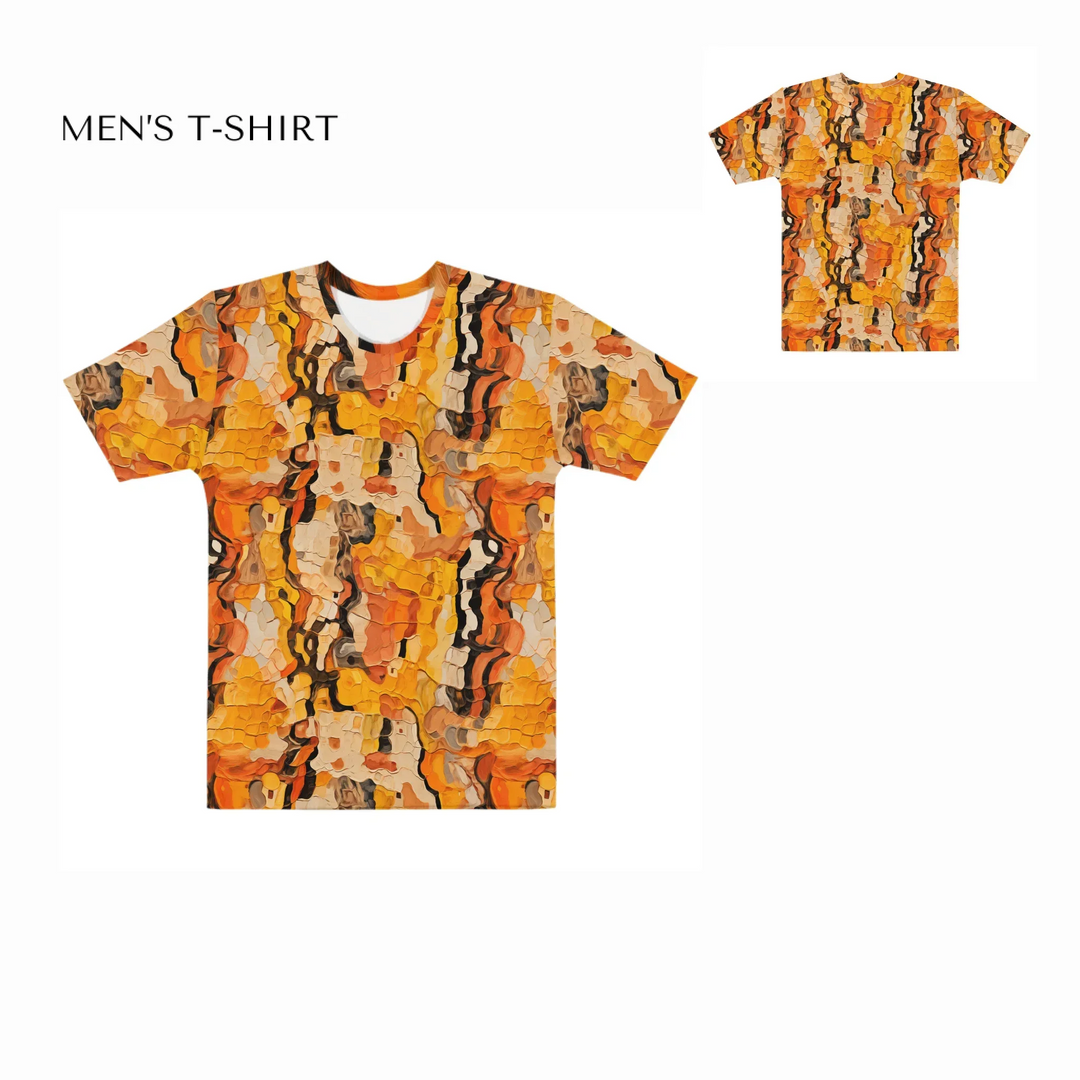 Custom-Expressionist-abstract-all-over-print-mens-crew-neck-t-shirt-front-and-back-artfulane