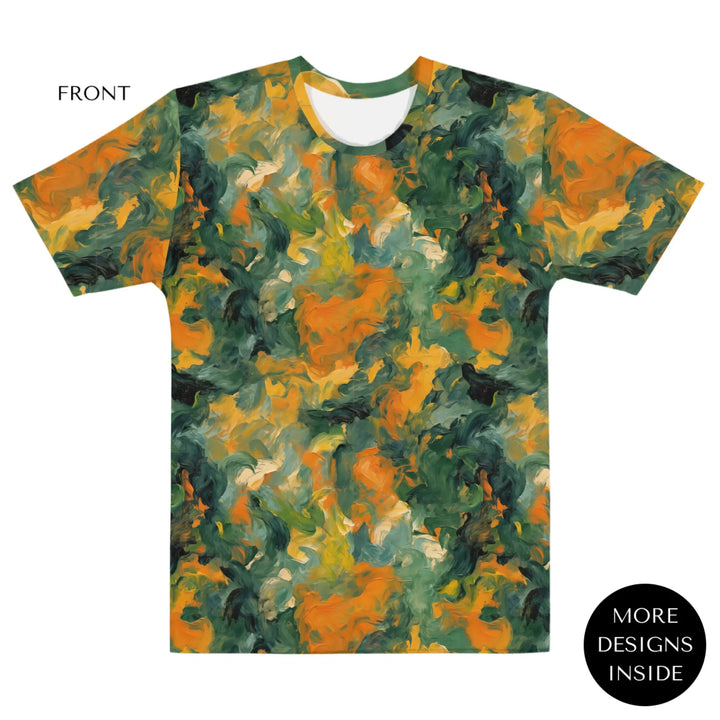 Custom-Expressionist-abstract-all-over-print-womens-crew-neck-t-shirt-artfulane