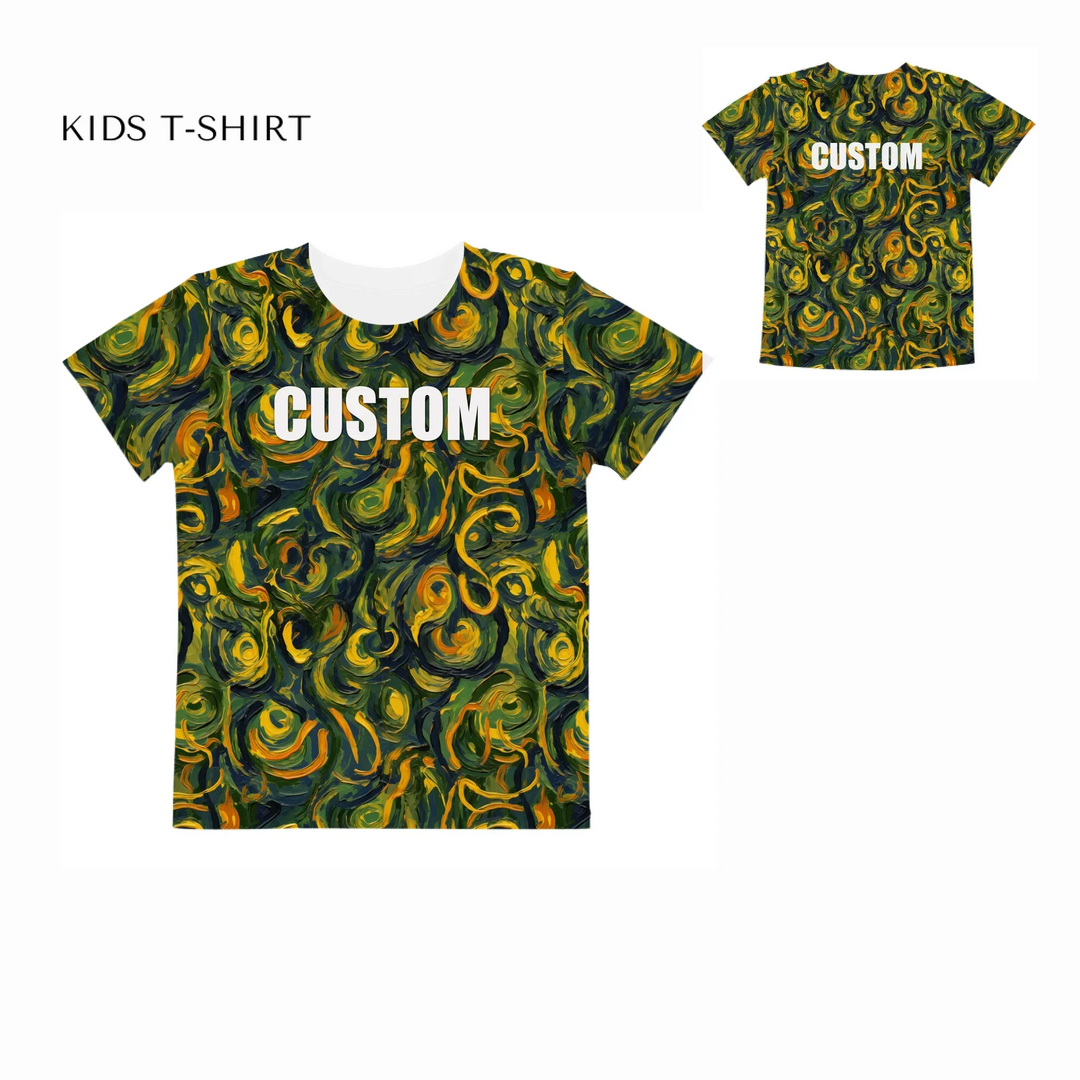 Custom-Expressionist-abstract-all-over-print-unisex-kids-crew-neck-t-shirt-front-and-back-artfulane