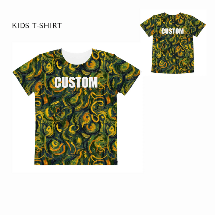 Custom-Expressionist-abstract-all-over-print-unisex-kids-crew-neck-t-shirt-front-and-back-artfulane