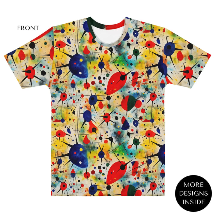 Custom-Expressionist-Abstract-Chaotic-Patterns-all-over-print-womens-crew-neck-t-shirt-artfulane