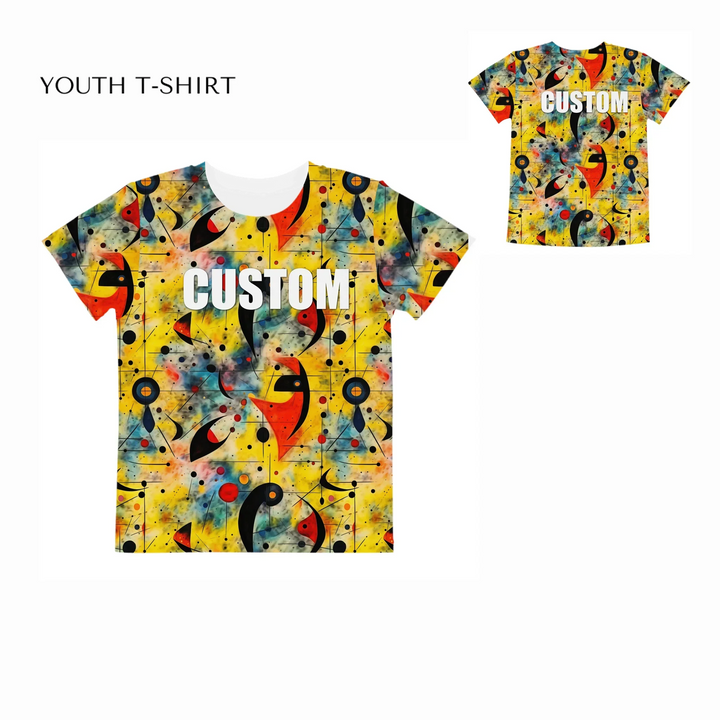 Custom-Expressionist-Abstract-Chaotic-Patterns-all-over-print-unisex-youth-crew-neck-t-shirt-front-and-back-artfulane