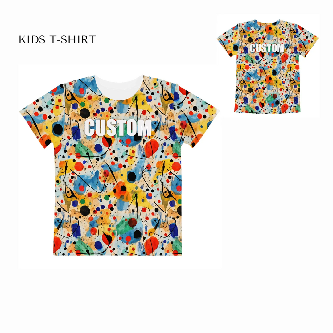 Custom-Expressionist-Abstract-Chaotic-Patterns-all-over-print-unisex-kids-crew-neck-t-shirt-front-and-back-artfulane