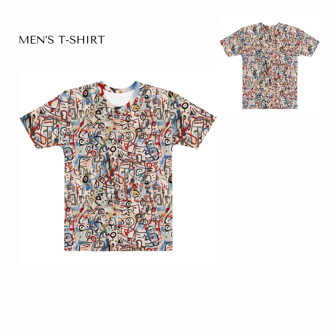 Custom-Abstract-Layered-Textures-all-over-print-mens-crew-neck-t-shirt-front-and-back-artfulane