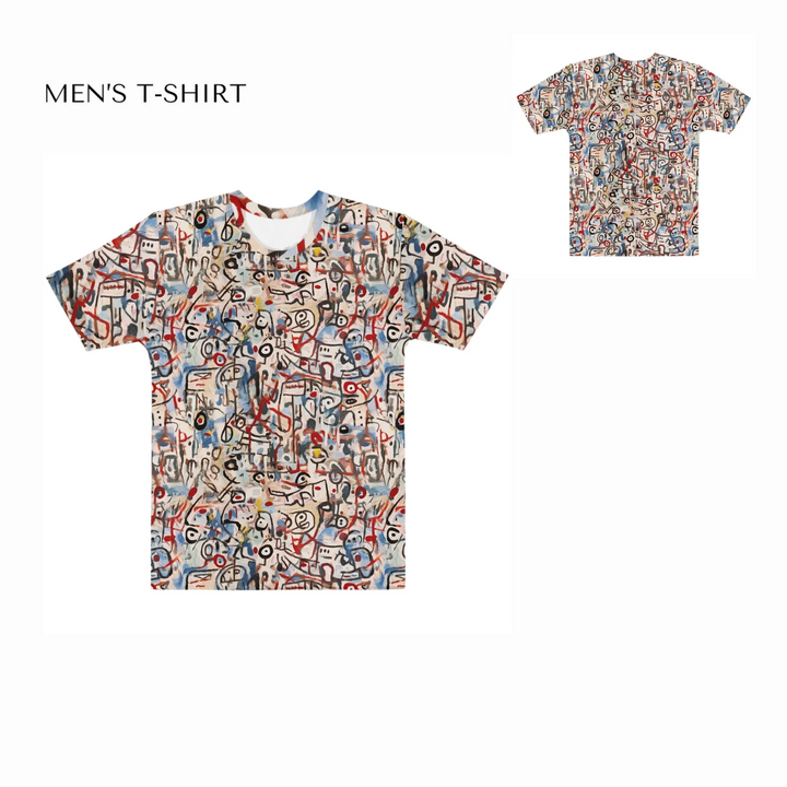 Custom-Abstract-Layered-Textures-all-over-print-mens-crew-neck-t-shirt-front-and-back-artfulane