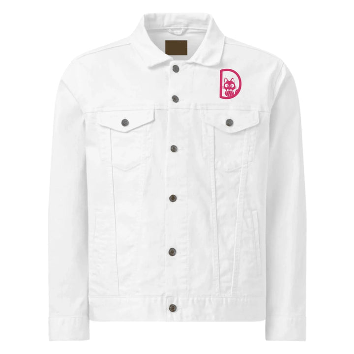 Custom Embroidered Love Cat Initial Jacket - ART-JKT257