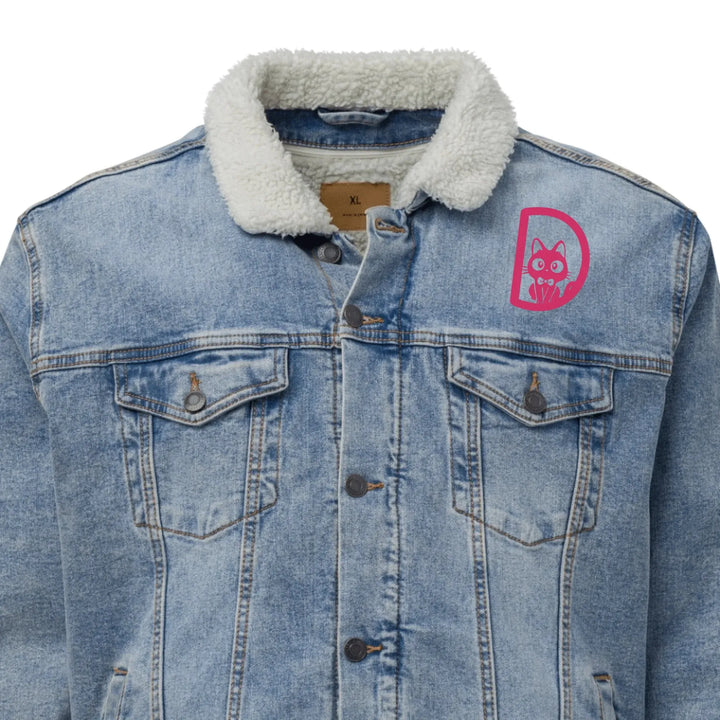Custom Embroidered Love Cat Initial Jacket - ART-JKT257