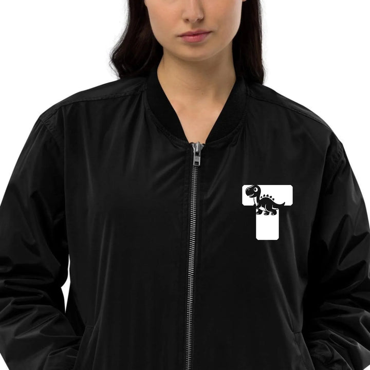 Custom Embroidered Dinosaur Initial Jacket - ART-JKT260