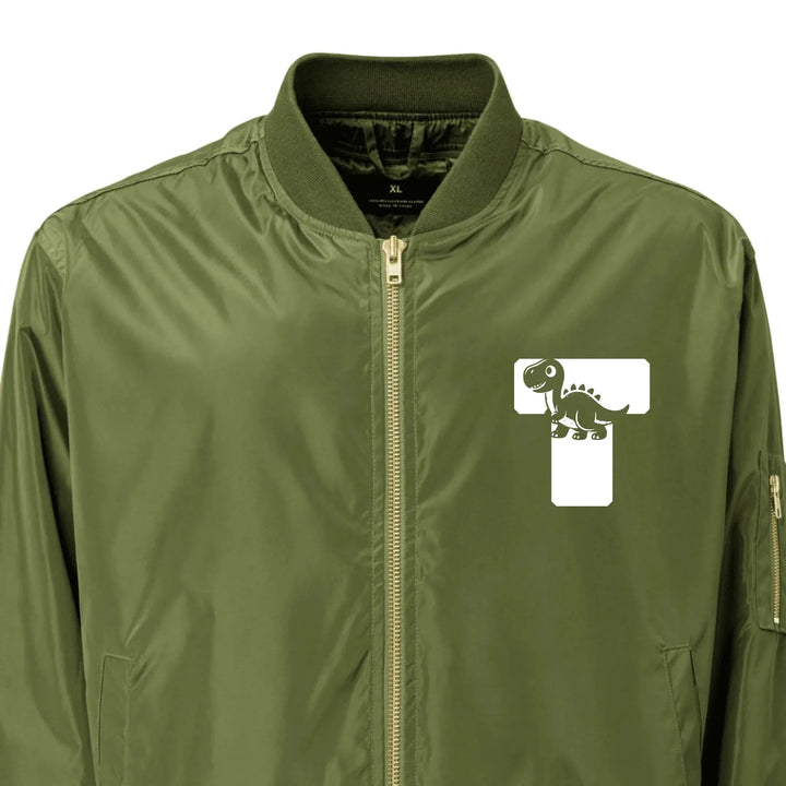 Custom Embroidered Dinosaur Initial Jacket - ART-JKT260