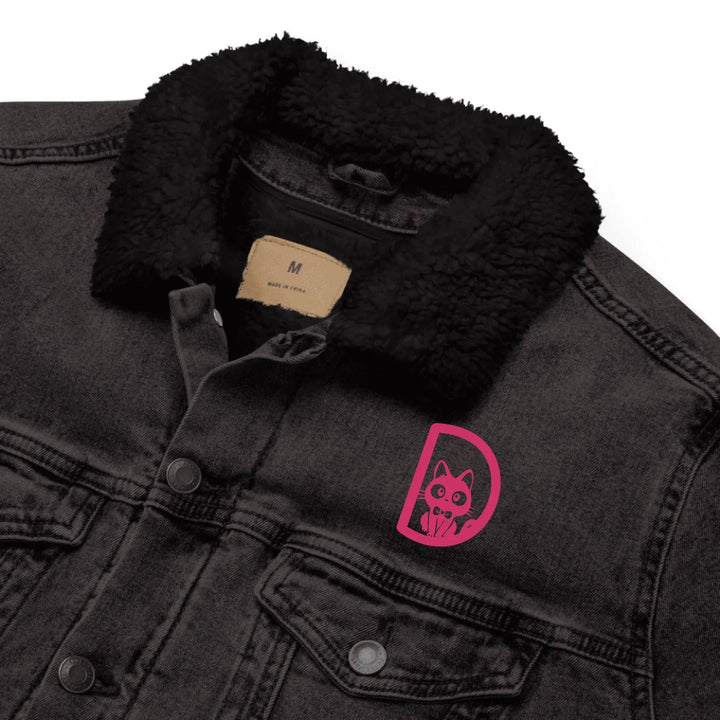 Custom Embroidered Love Cat Initial Jacket - ART-JKT257
