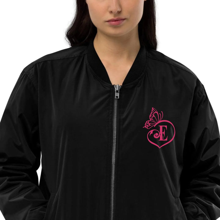 Custom Embroidered Butterfly Love Initial Jacket - ART-JKT264