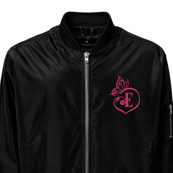 Custom Embroidered Butterfly Love Initial Jacket - ART-JKT264