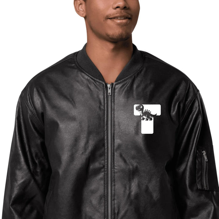 Custom Embroidered Dinosaur Initial Jacket - ART-JKT260