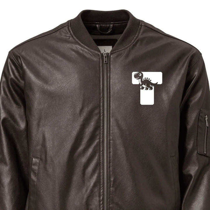 Custom Embroidered Dinosaur Initial Jacket - ART-JKT260