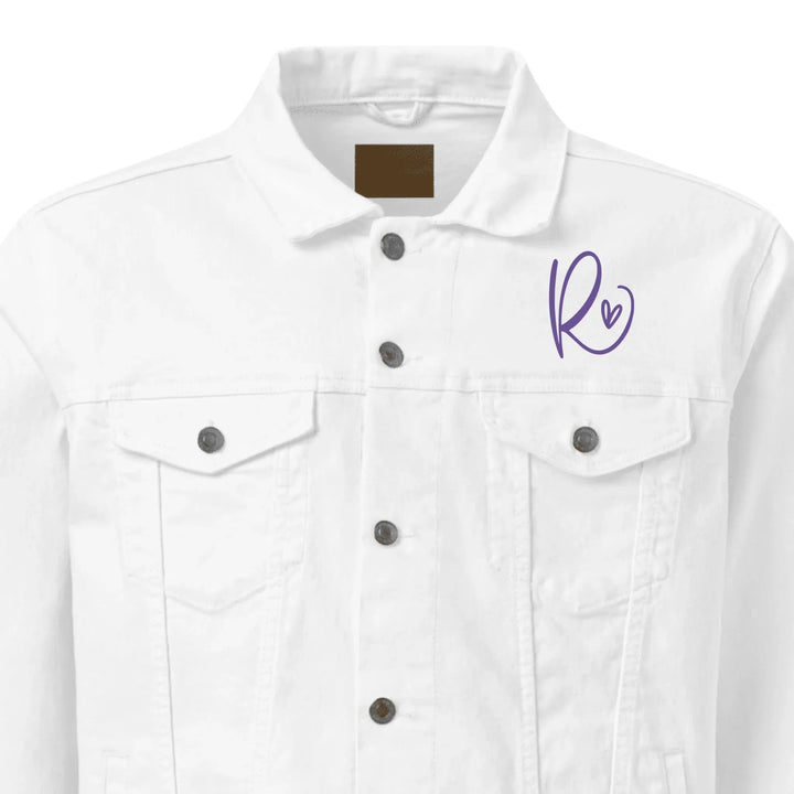 Custom Embroidered Curly Initial Jacket - ART-JKT267