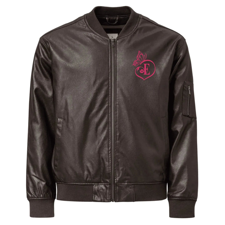 Custom Embroidered Butterfly Love Initial Jacket - ART-JKT264