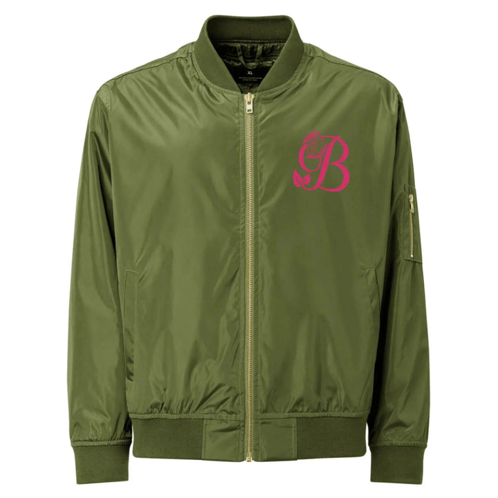 Custom Embroidered Rose Bloom Initial Jacket - ART-JKT272