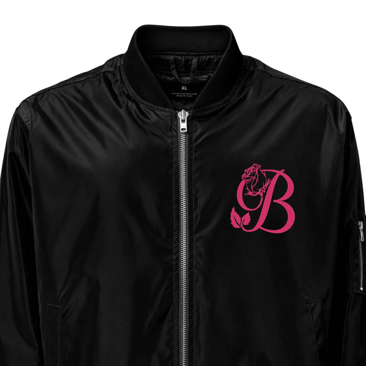 Custom Embroidered Rose Bloom Initial Jacket - ART-JKT272